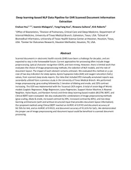 Deep learning-based NLP Data Pipeline for EHR Scanned Document
  Information Extraction