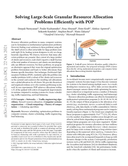 Solving Large-Scale Granular Resource Allocation Problems Efficiently
  with POP