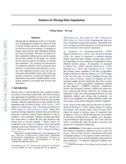 Fairness in Missing Data Imputation