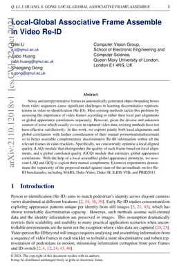 Local-Global Associative Frame Assemble in Video Re-ID