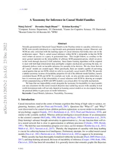 A Taxonomy for Inference in Causal Model Families