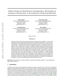 Applications of Generative Adversarial Networks in Anomaly Detection: A
  Systematic Literature Review