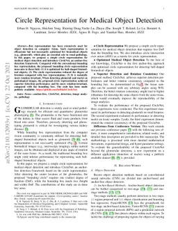 Circle Representation for Medical Object Detection