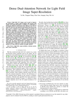 Dense Dual-Attention Network for Light Field Image Super-Resolution