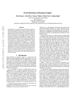 Event Detection on Dynamic Graphs
