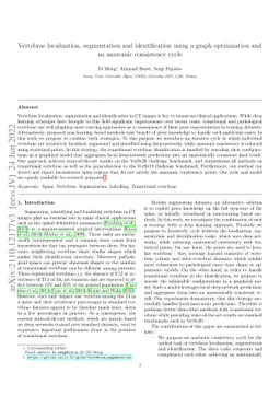 Vertebrae localization, segmentation and identification using a graph
  optimization and an anatomic consistency cycle