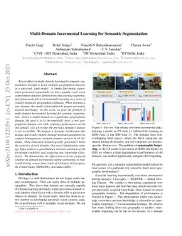 Multi-Domain Incremental Learning for Semantic Segmentation