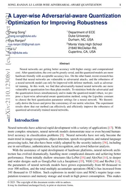 A Layer-wise Adversarial-aware Quantization Optimization for Improving
  Robustness
