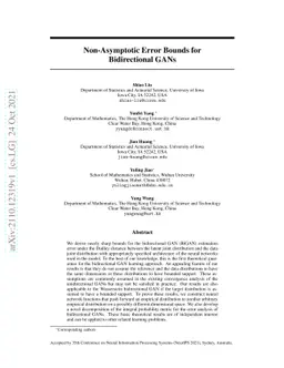 Non-Asymptotic Error Bounds for Bidirectional GANs