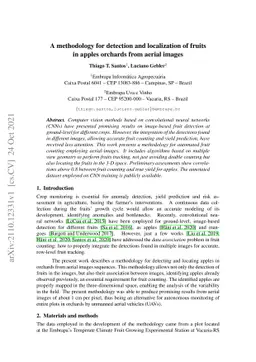 A methodology for detection and localization of fruits in apples
  orchards from aerial images