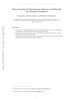 Deep Learning for Simultaneous Inference of Hydraulic and Transport
  Properties