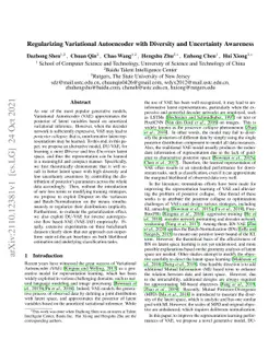 Regularizing Variational Autoencoder with Diversity and Uncertainty
  Awareness