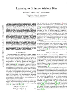 Learning to Estimate Without Bias