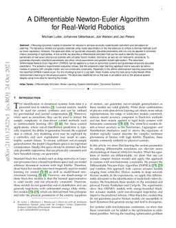 A Differentiable Newton-Euler Algorithm for Real-World Robotics