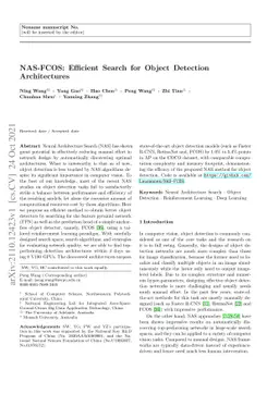 NAS-FCOS: Efficient Search for Object Detection Architectures