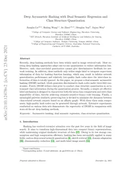 Deep Asymmetric Hashing with Dual Semantic Regression and Class
  Structure Quantization