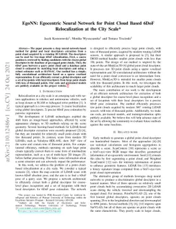 EgoNN: Egocentric Neural Network for Point Cloud Based 6DoF
  Relocalization at the City Scale