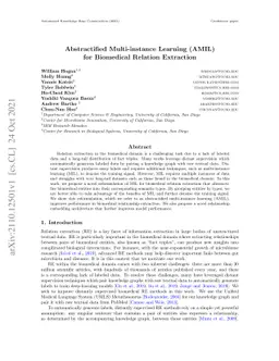Abstractified Multi-instance Learning (AMIL) for Biomedical Relation
  Extraction