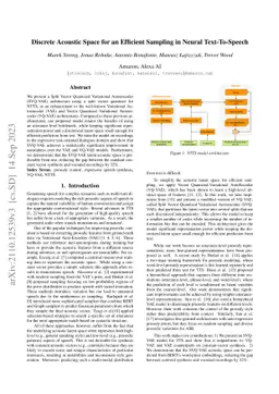 Discrete Acoustic Space for an Efficient Sampling in Neural
  Text-To-Speech