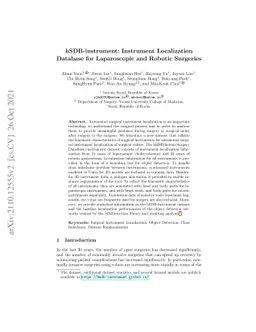 hSDB-instrument: Instrument Localization Database for Laparoscopic and
  Robotic Surgeries