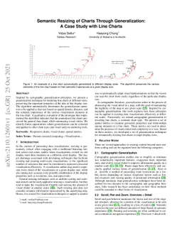 Semantic Resizing of Charts Through Generalization:A Case Study with
  Line Charts