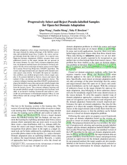 Progressively Select and Reject Pseudo-labelled Samples for Open-Set
  Domain Adaptation