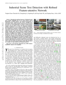 Industrial Scene Text Detection with Refined Feature-attentive Network