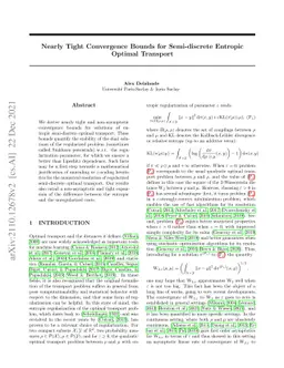 Nearly Tight Convergence Bounds for Semi-discrete Entropic Optimal
  Transport