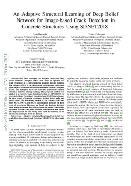 An Adaptive Structural Learning of Deep Belief Network for Image-based
  Crack Detection in Concrete Structures Using SDNET2018