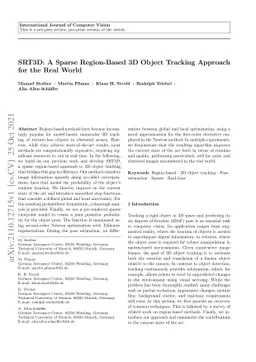 SRT3D: A Sparse Region-Based 3D Object Tracking Approach for the Real
  World
