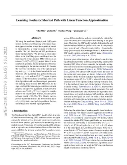Learning Stochastic Shortest Path with Linear Function Approximation