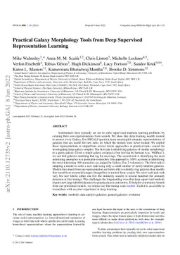 Practical Galaxy Morphology Tools from Deep Supervised Representation
  Learning