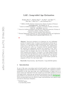 LAE : Long-tailed Age Estimation