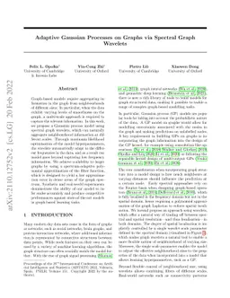 Adaptive Gaussian Processes on Graphs via Spectral Graph Wavelets