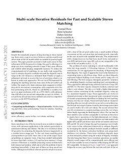 Multi-scale Iterative Residuals for Fast and Scalable Stereo Matching