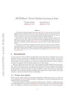 DP-XGBoost: Private Machine Learning at Scale