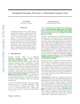 Variational Gaussian Processes: A Functional Analysis View