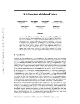 Self-Consistent Models and Values
