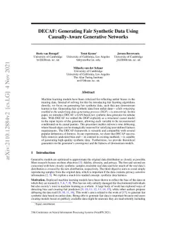 DECAF: Generating Fair Synthetic Data Using Causally-Aware Generative
  Networks