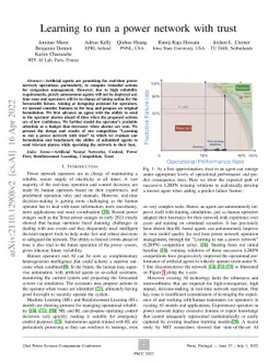Learning to run a power network with trust