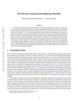 On Slowly-varying Non-stationary Bandits