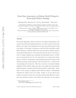 Event Data Association via Robust Model Fitting for Event-based Object Tracking