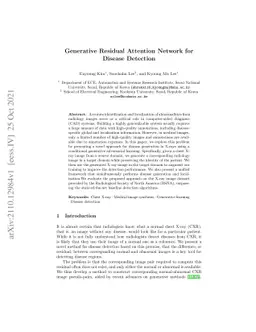 Generative Residual Attention Network for Disease Detection