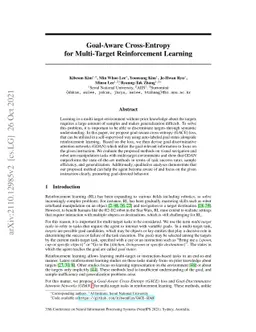 Goal-Aware Cross-Entropy for Multi-Target Reinforcement Learning