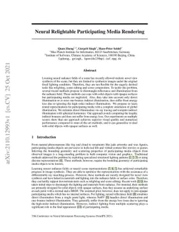 Neural Relightable Participating Media Rendering