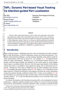 TAPL: Dynamic Part-based Visual Tracking via Attention-guided Part
  Localization