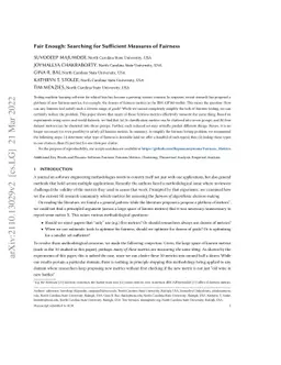 Fair Enough: Searching for Sufficient Measures of Fairness