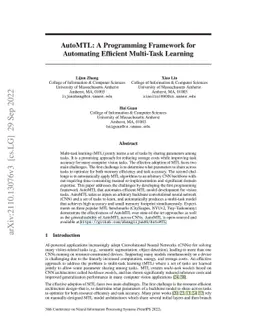 AutoMTL: A Programming Framework for Automating Efficient Multi-Task
  Learning