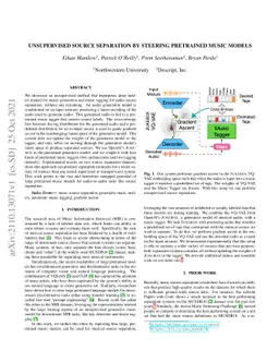 Unsupervised Source Separation By Steering Pretrained Music Models