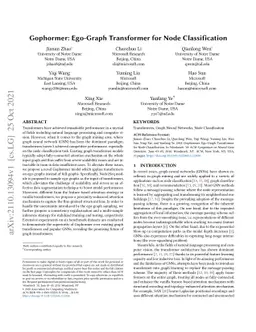 Gophormer: Ego-Graph Transformer for Node Classification